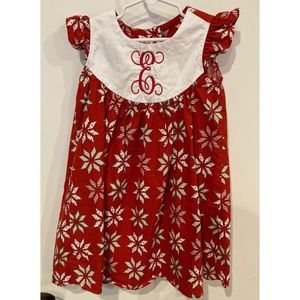 Size 5 E monogram RicRac and Ruffles dress